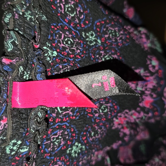 **5 for $20** Pure Energy Colorful Black Tiered Dress 2X fits like 1X - Picture 3 of 7